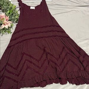 Free People Maroon Polka Dot Top intimate